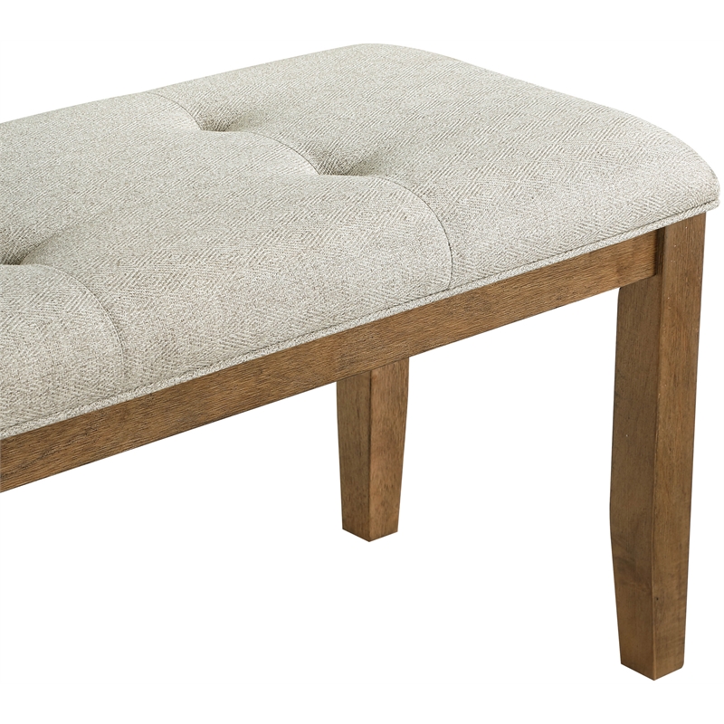 Meridian Furniture Ananda Beige Fabric Upholstered Bench