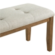 Meridian Furniture Ananda Beige Fabric Upholstered Bench