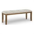 Meridian Furniture Ananda Beige Fabric Upholstered Bench