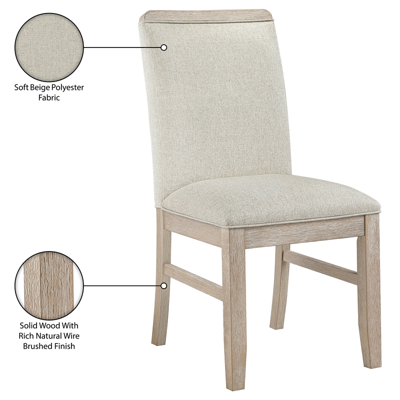 Meridian Furniture Ananda Beige Fabric Upholstered Dining Chair (Set of 2)