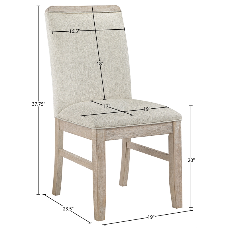 Meridian Furniture Ananda Beige Fabric Upholstered Dining Chair (Set of 2)