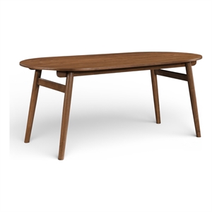Meridian Furniture Leesa 71&quot Brown Solid Wood And Veneer Dining Table
