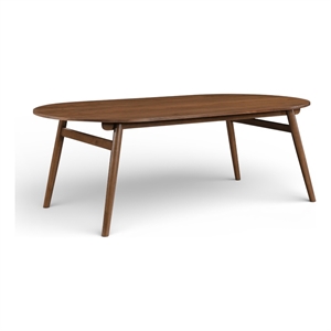 Meridian Furniture Leesa 86.75&quot Brown Solid Wood And Veneer Dining Table