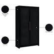 Meridian Furniture Vana Black Solid Wood Storage Cabinet