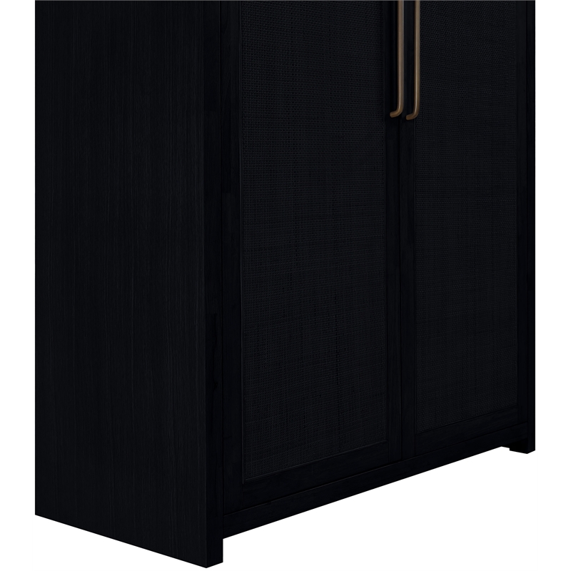 Meridian Furniture Vana Black Solid Wood Storage Cabinet