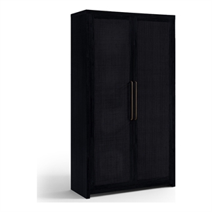 Meridian Furniture Vana Black Solid Wood Storage Cabinet