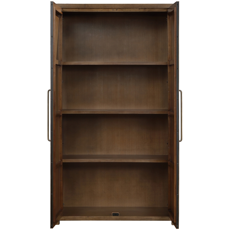 Meridian Furniture Vana Brown Solid Wood Storage Cabinet
