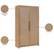 Meridian Furniture Vana Natural Solid Wood Storage Cabinet