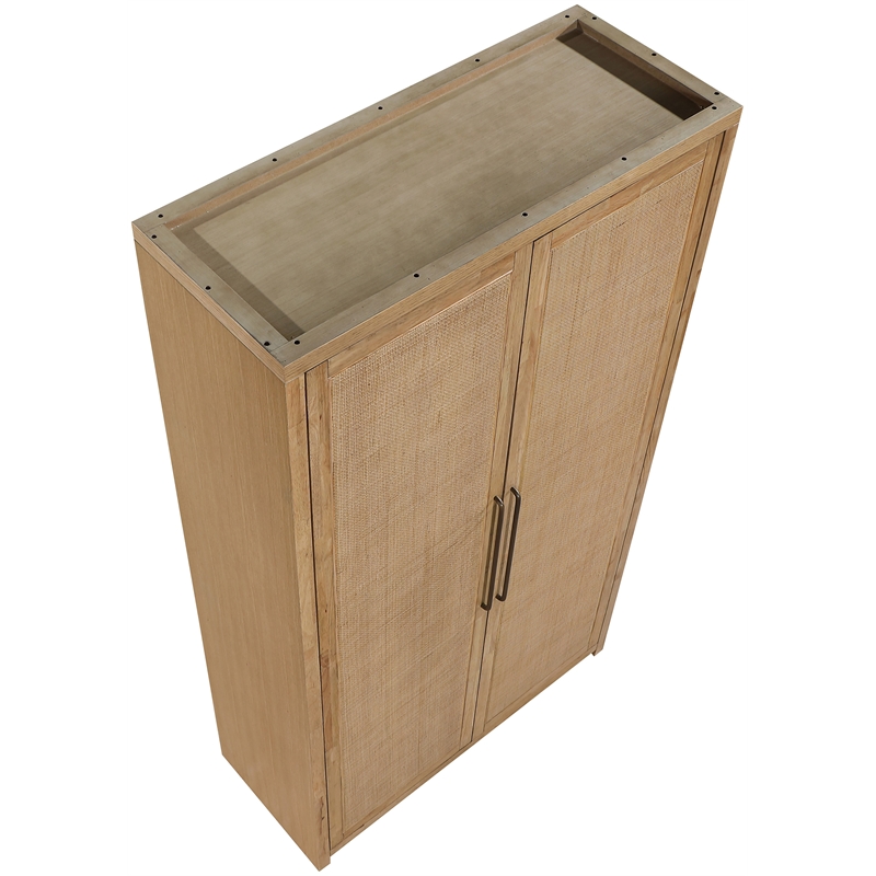 Meridian Furniture Vana Natural Solid Wood Storage Cabinet