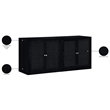 Meridian Furniture Vero Black Solid Wood And Oak Veneer 2pc. Sideboard/Buffet