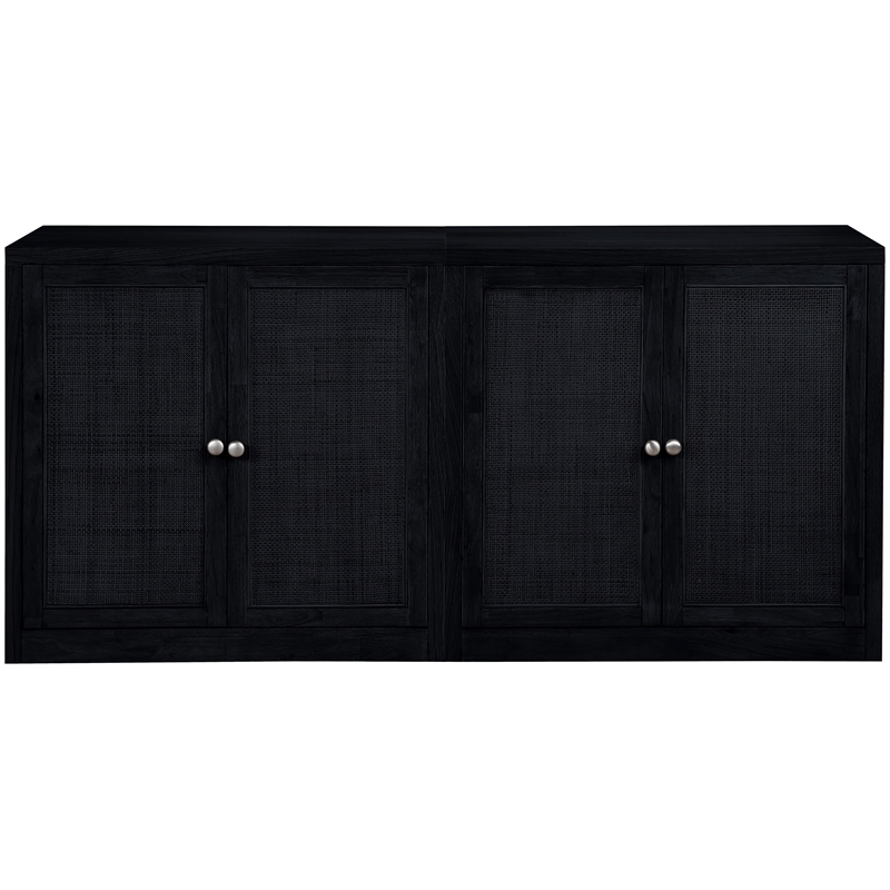 Meridian Furniture Vero Black Solid Wood And Oak Veneer 2pc. Sideboard/Buffet