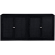 Meridian Furniture Vero Black Solid Wood And Oak Veneer 2pc. Sideboard/Buffet