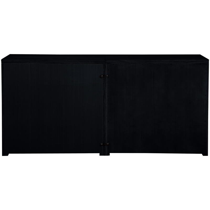Meridian Furniture Vero Black Solid Wood And Oak Veneer 2pc. Sideboard/Buffet