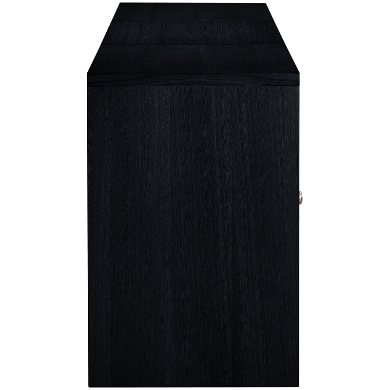 Meridian Furniture Vero Black Solid Wood And Oak Veneer 3pc. Sideboard/Buffet