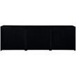Meridian Furniture Vero Black Solid Wood And Oak Veneer 3pc. Sideboard/Buffet
