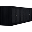 Meridian Furniture Vero Black Solid Wood And Oak Veneer 3pc. Sideboard/Buffet