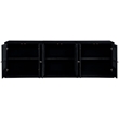 Meridian Furniture Vero Black Solid Wood And Oak Veneer 3pc. Sideboard/Buffet