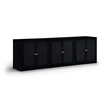 Meridian Furniture Vero Black Solid Wood And Oak Veneer 3pc. Sideboard/Buffet