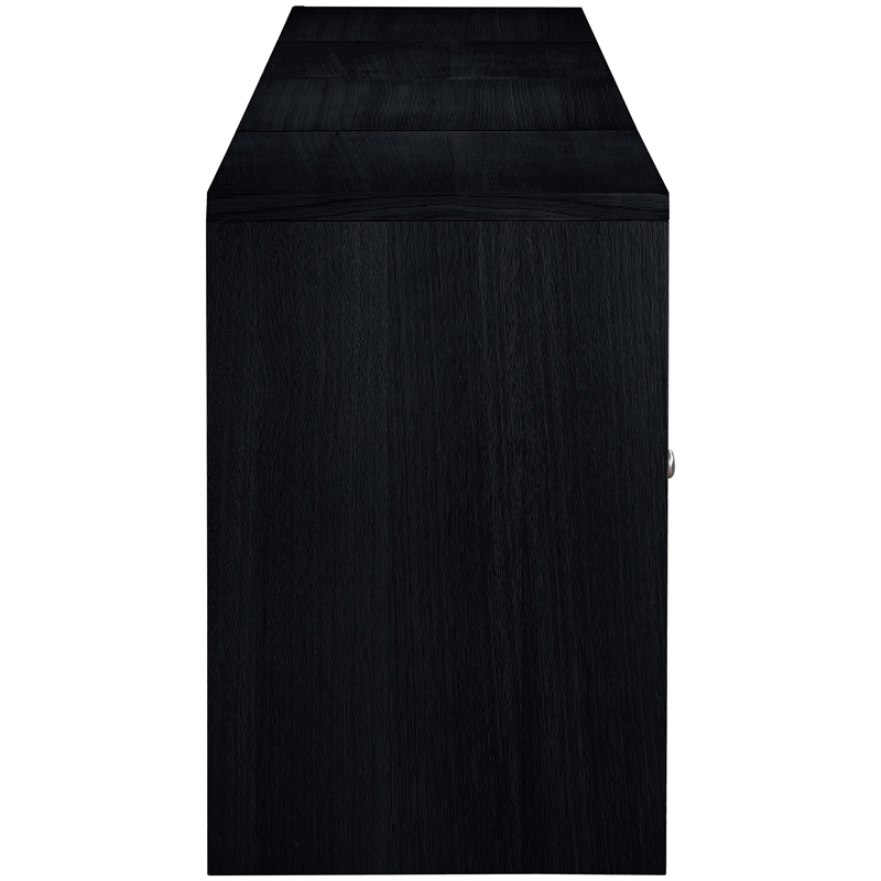 Meridian Furniture Vero Black Solid Wood And Oak Veneer 4pc. Sideboard/Buffet