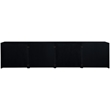Meridian Furniture Vero Black Solid Wood And Oak Veneer 4pc. Sideboard/Buffet