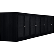 Meridian Furniture Vero Black Solid Wood And Oak Veneer 4pc. Sideboard/Buffet