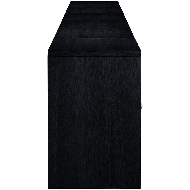 Meridian Furniture Vero Black Solid Wood And Oak Veneer 5pc. Sideboard/Buffet