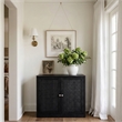 Meridian Furniture Vero Black Solid Wood And Oak Veneer Sideboard/Buffet