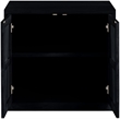 Meridian Furniture Vero Black Solid Wood And Oak Veneer Sideboard/Buffet