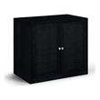 Meridian Furniture Vero Black Solid Wood And Oak Veneer Sideboard/Buffet
