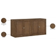 Meridian Furniture Vero Brown Solid Wood And Oak Veneer 2pc. Sideboard/Buffet