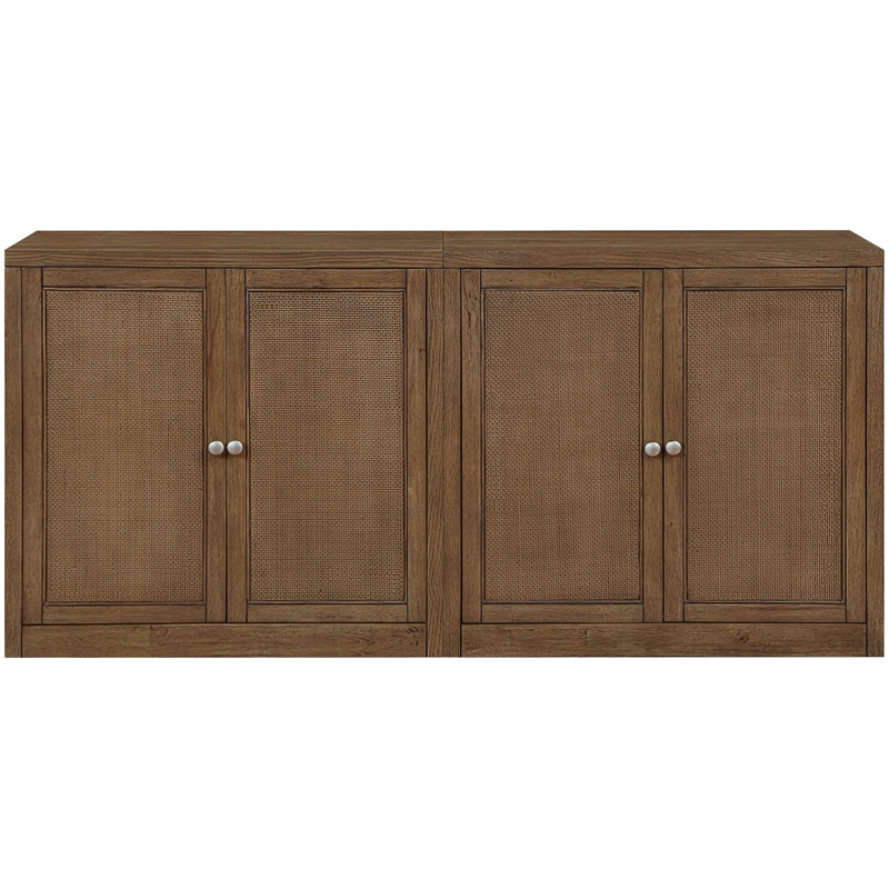 Meridian Furniture Vero Brown Solid Wood And Oak Veneer 2pc. Sideboard/Buffet