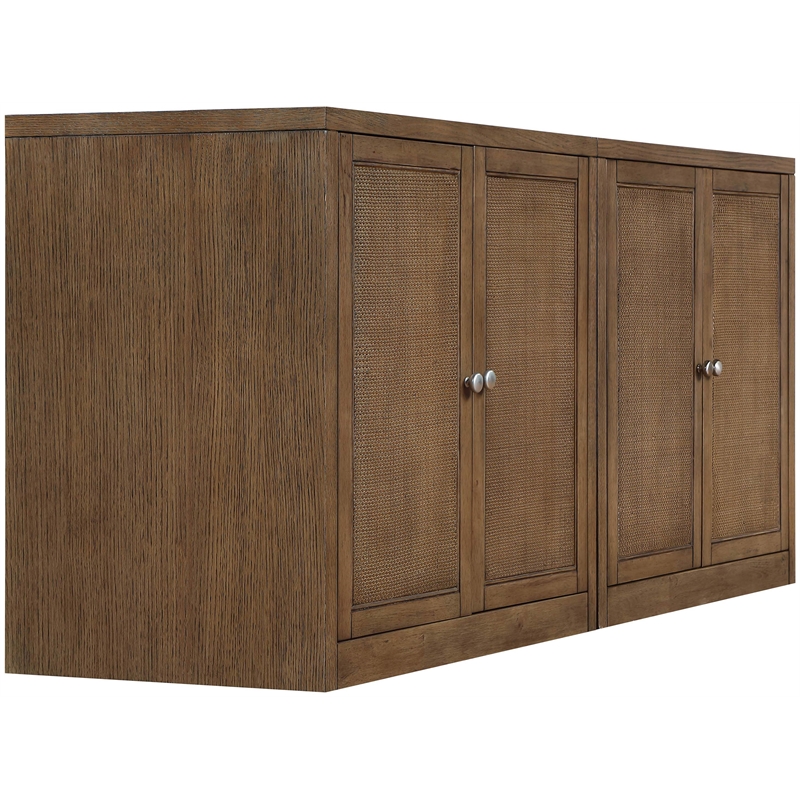 Meridian Furniture Vero Brown Solid Wood And Oak Veneer 2pc. Sideboard/Buffet