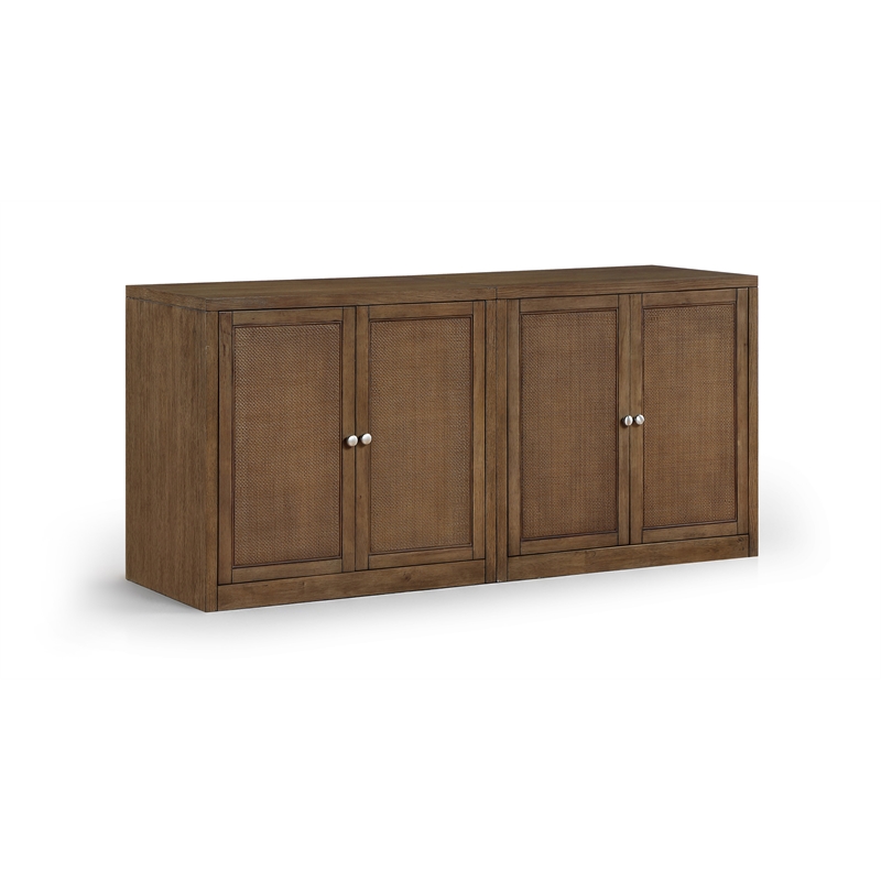 Meridian Furniture Vero Brown Solid Wood And Oak Veneer 2pc. Sideboard/Buffet