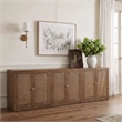 Meridian Furniture Vero Brown Solid Wood And Oak Veneer 3pc. Sideboard/Buffet