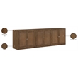 Meridian Furniture Vero Brown Solid Wood And Oak Veneer 3pc. Sideboard/Buffet