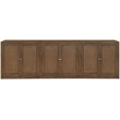 Meridian Furniture Vero Brown Solid Wood And Oak Veneer 3pc. Sideboard/Buffet