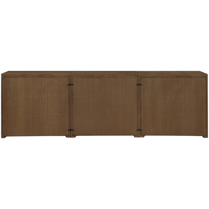 Meridian Furniture Vero Brown Solid Wood And Oak Veneer 3pc. Sideboard/Buffet