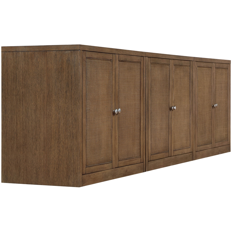 Meridian Furniture Vero Brown Solid Wood And Oak Veneer 3pc. Sideboard/Buffet