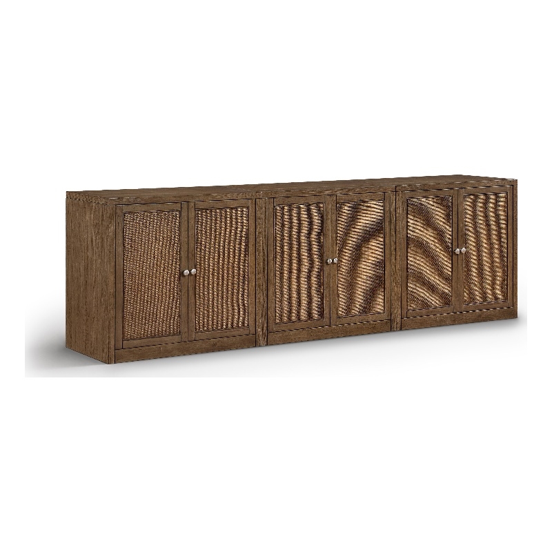 Meridian Furniture Vero Brown Solid Wood And Oak Veneer 3pc. Sideboard/Buffet