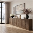 Meridian Furniture Vero Brown Solid Wood And Oak Veneer 4pc. Sideboard/Buffet