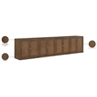 Meridian Furniture Vero Brown Solid Wood And Oak Veneer 4pc. Sideboard/Buffet
