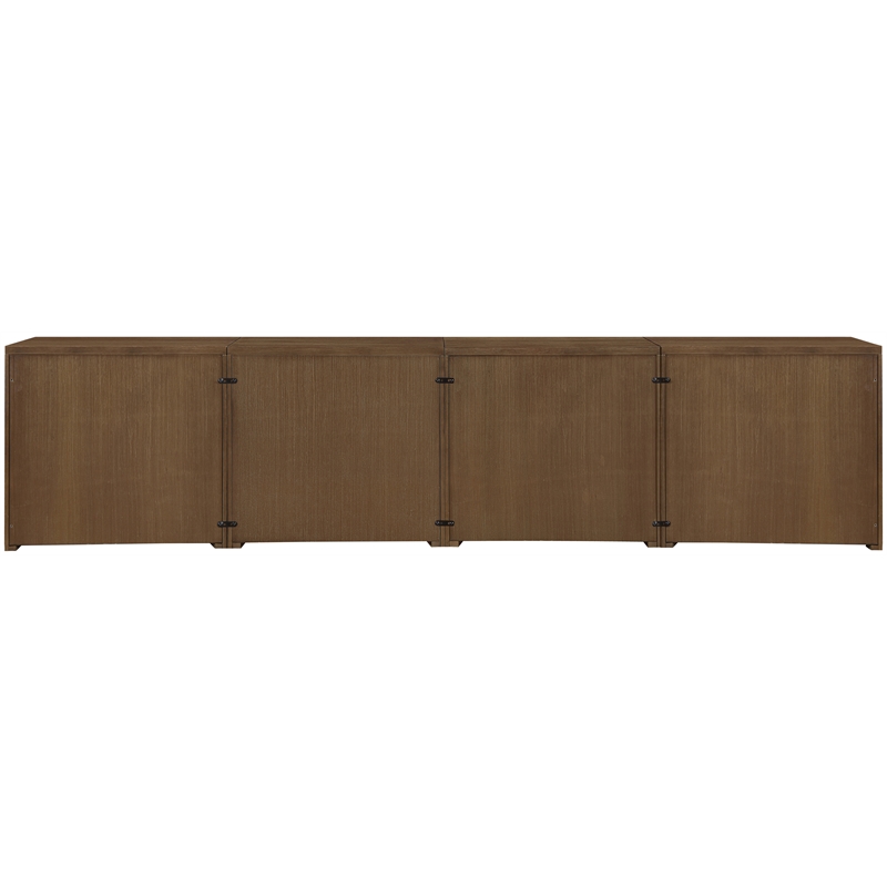 Meridian Furniture Vero Brown Solid Wood And Oak Veneer 4pc. Sideboard/Buffet