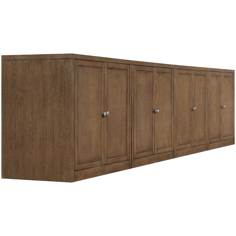 Meridian Furniture Vero Brown Solid Wood And Oak Veneer 4pc. Sideboard/Buffet