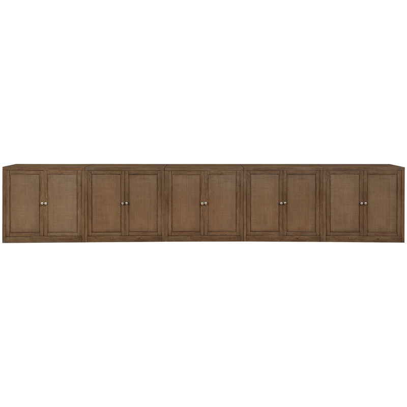 Meridian Furniture Vero Brown Solid Wood And Oak Veneer 5pc. Sideboard/Buffet