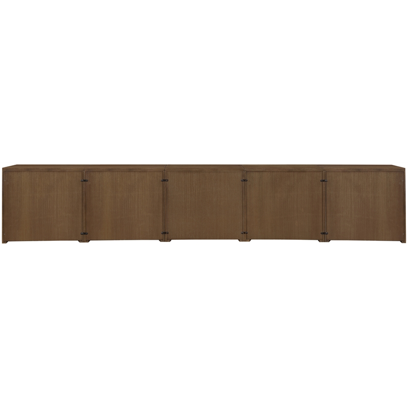 Meridian Furniture Vero Brown Solid Wood And Oak Veneer 5pc. Sideboard/Buffet