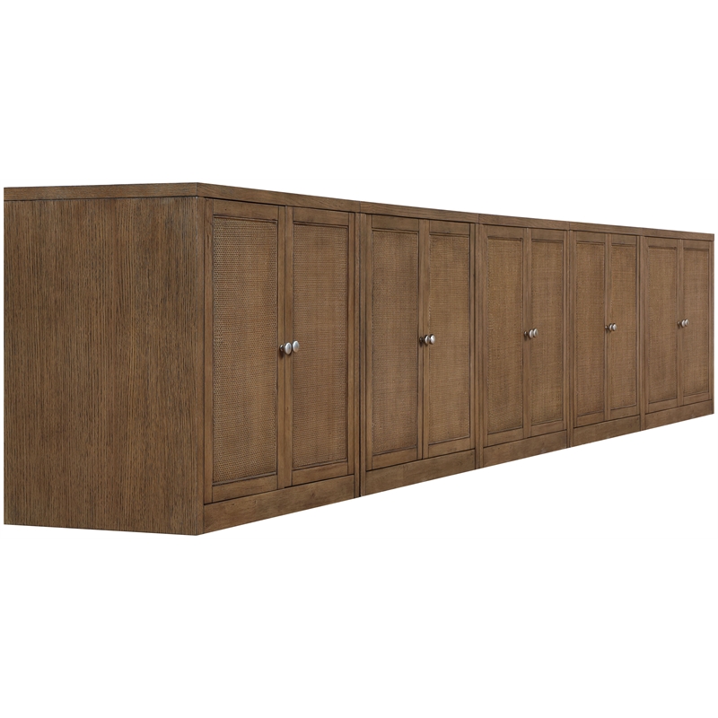 Meridian Furniture Vero Brown Solid Wood And Oak Veneer 5pc. Sideboard/Buffet