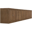 Meridian Furniture Vero Brown Solid Wood And Oak Veneer 5pc. Sideboard/Buffet