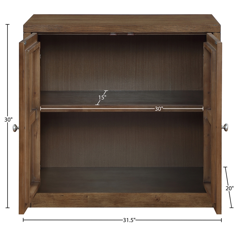 Meridian Furniture Vero Brown Solid Wood And Oak Veneer Sideboard/Buffet