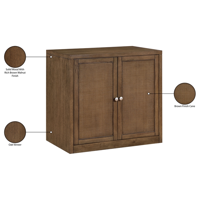 Meridian Furniture Vero Brown Solid Wood And Oak Veneer Sideboard/Buffet