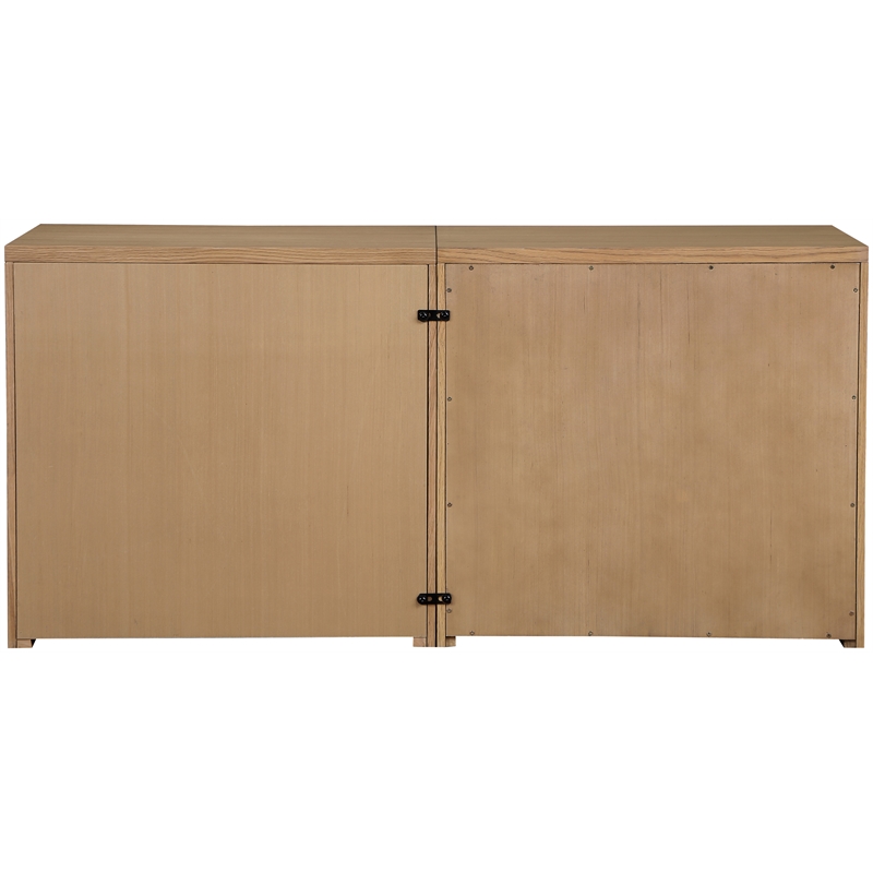 Meridian Furniture Vero Natural Solid Wood And Oak Veneer 2pc. Sideboard/Buffet